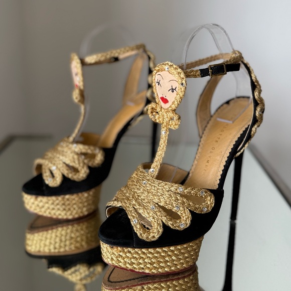Charlotte Olympia “Rapunzel” Braided Platform Sandals $1,595 38.5 - Picture 2 of 13